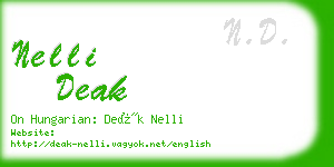 nelli deak business card